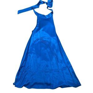 Zara Blue Satin Mini Dress